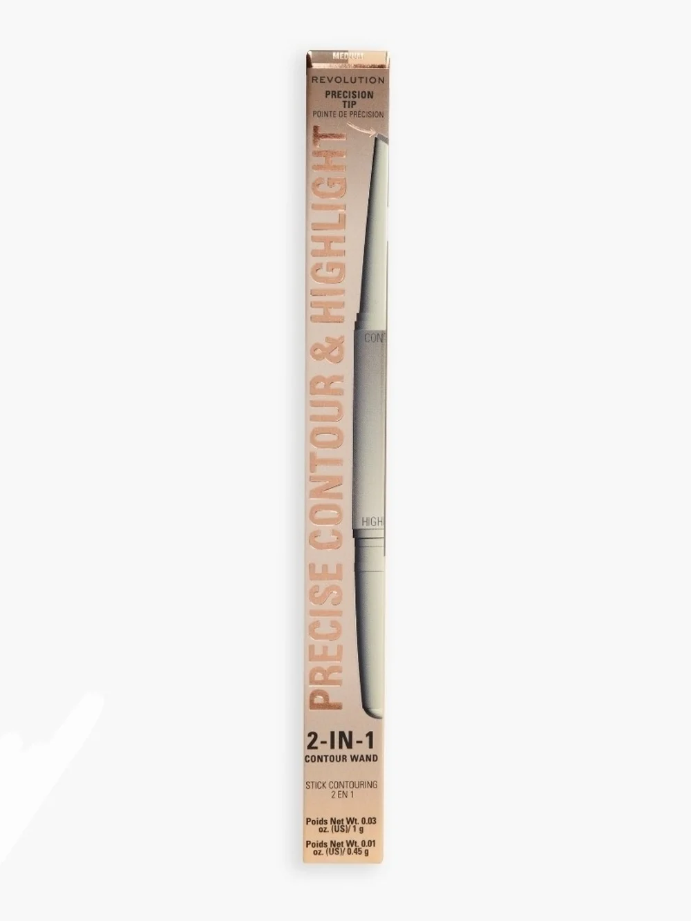 Makeup Revolution 2-in-1 Precise Contour & Highlight Dual-Ended Stick In Medium